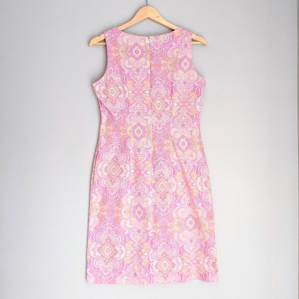Vintage Algo Paisley Pink Sheath Dress - Picture 3 of 7